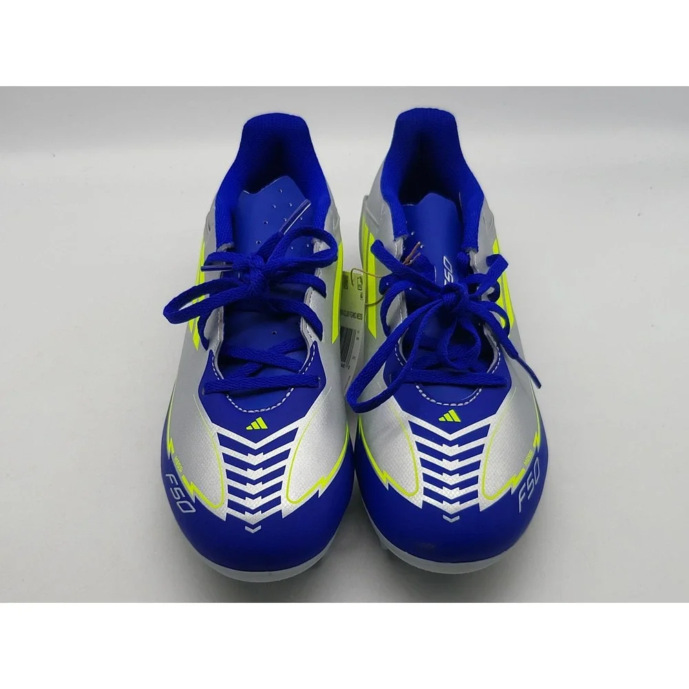 Adidas F50 Club FG/MG Messi Mens Size 9 Silver Blue Soccer Cleats IH0916‎